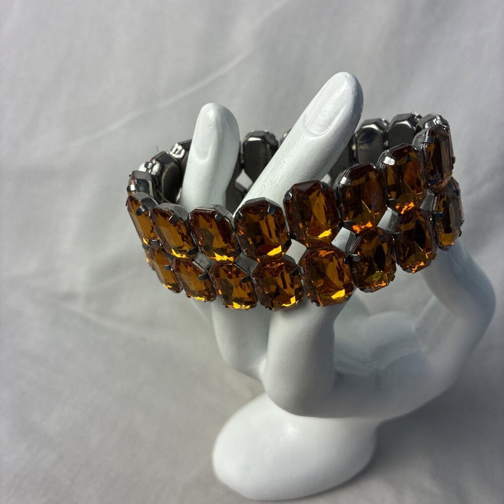 Amber-Coloured Bracelet vintage faux costume